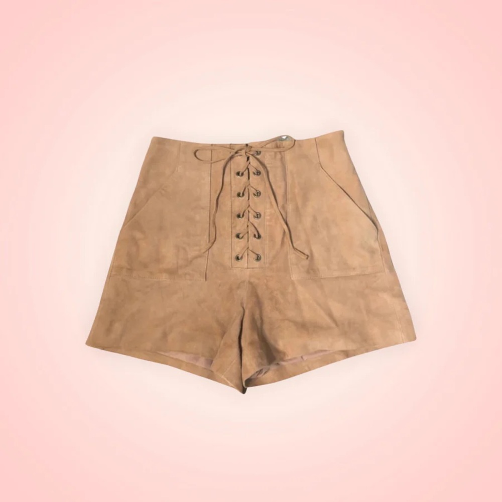Fifth & mode brown suede shorts (Sz 0)